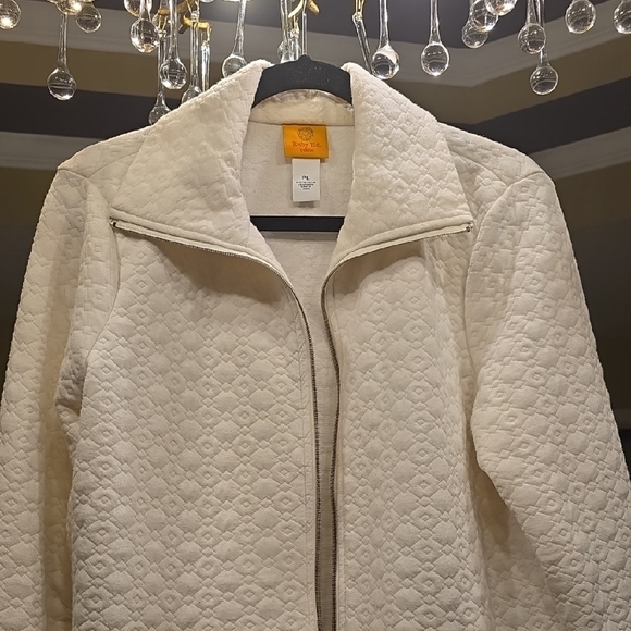 Ruby Rd. Cream Quilted Teddy Jacket - Picture 3 of 10